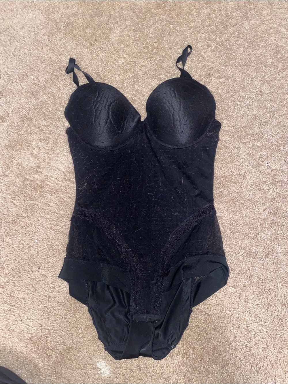 Heavenly Shapewear Black Lace Bodysuit